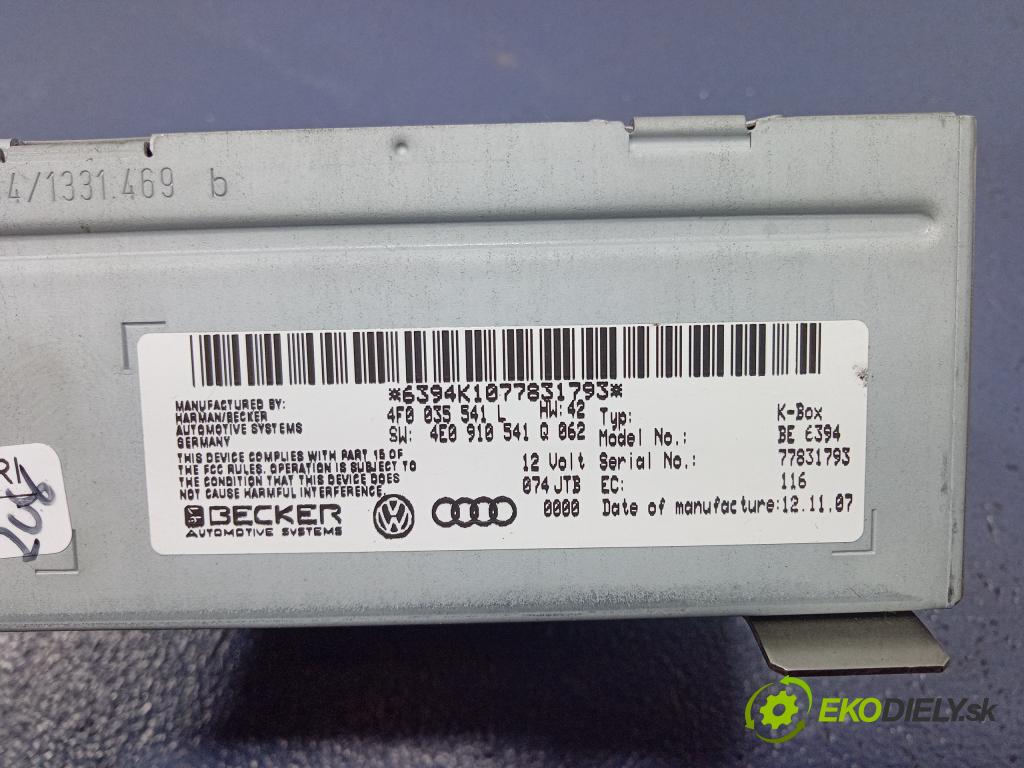 Audi A6 2007 Radio I Navigácia: 4F0035541L