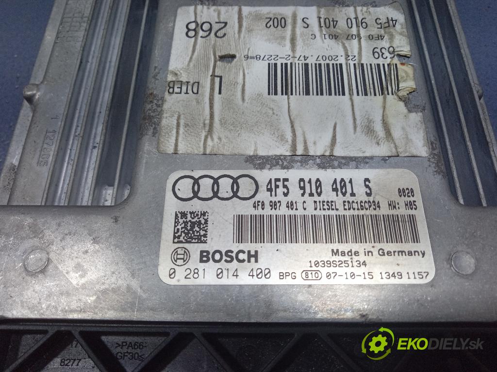 Audi A6 2007 riadiaca jednotka Motor: 4F5910401S