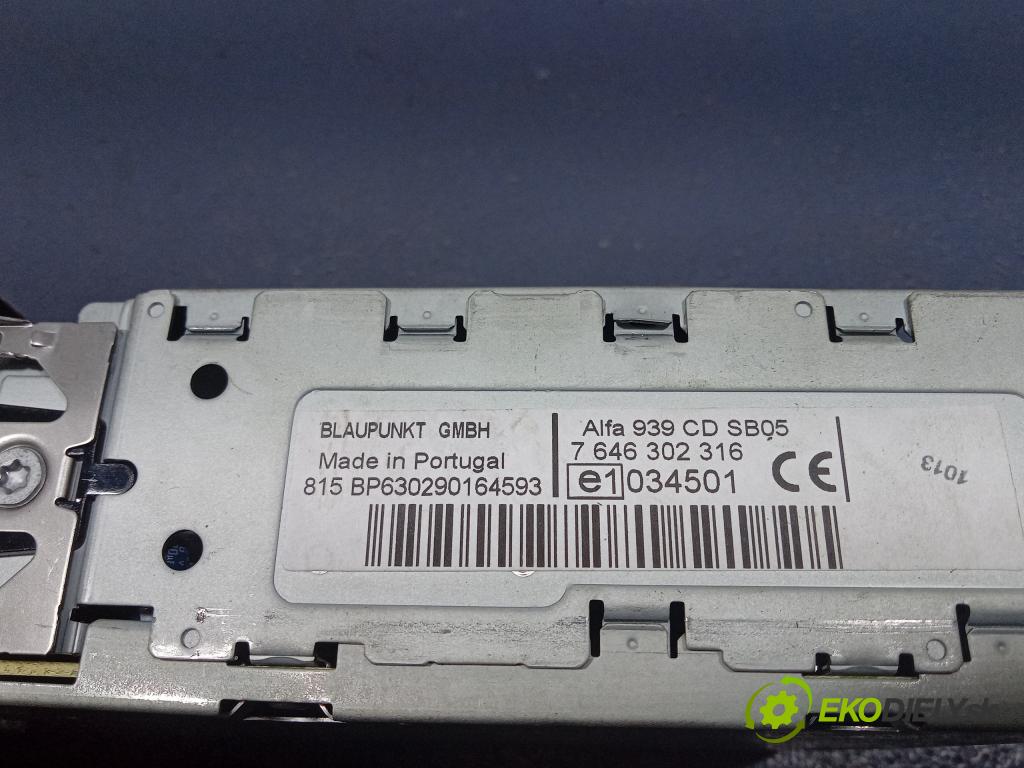 Alfa romeo 159 2009 Radio I Navigácia: 7646302316