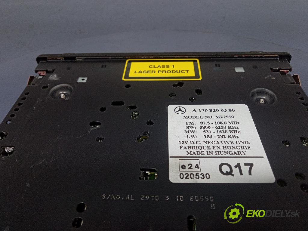 Mercedes-benz A 160 2003 Radio I Navigácia: A1708200386