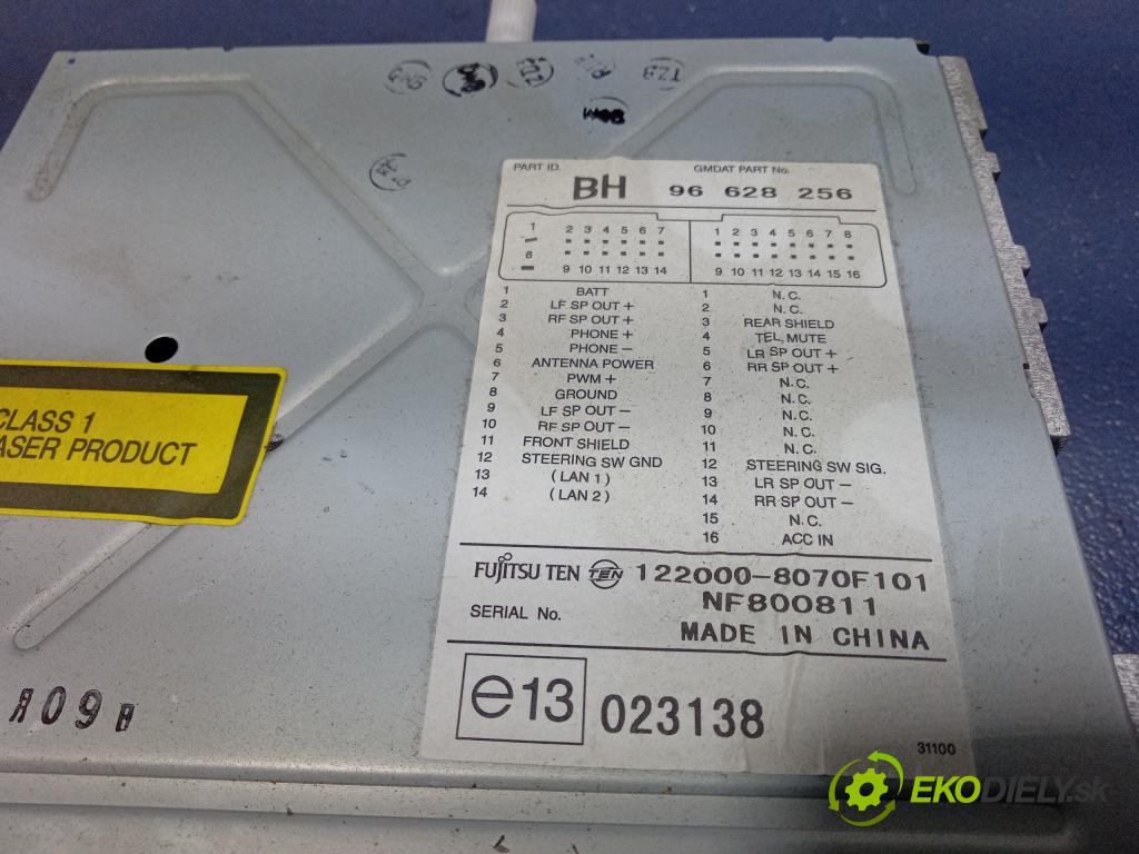 Chevrolet Aveo 2008 Radio I Navigácia: 96628256