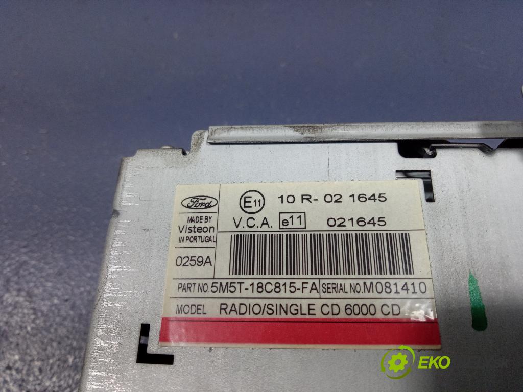 Ford Focus 2006 Radio I Navigácia: 5M5T-18C815-FA