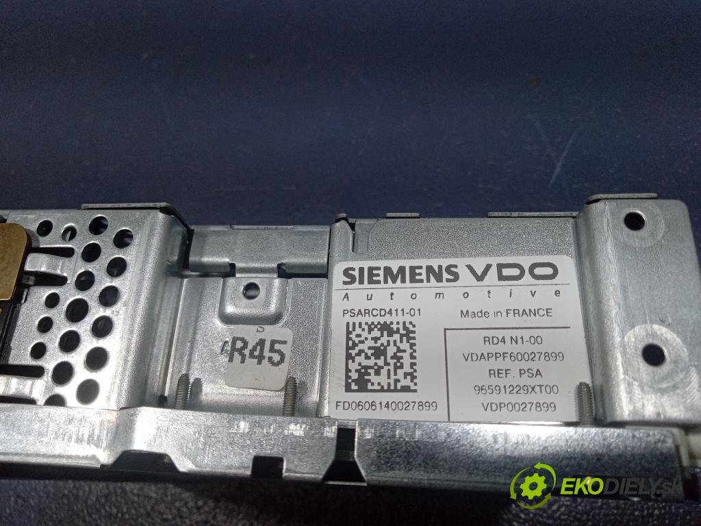 Peugeot 207 2006 Radio I Navigácia: 96591229XT