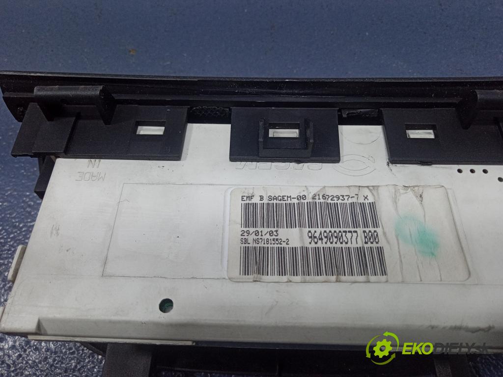 Peugeot 307 2003 Zobrazit: Rádio: / GPS 9649090377