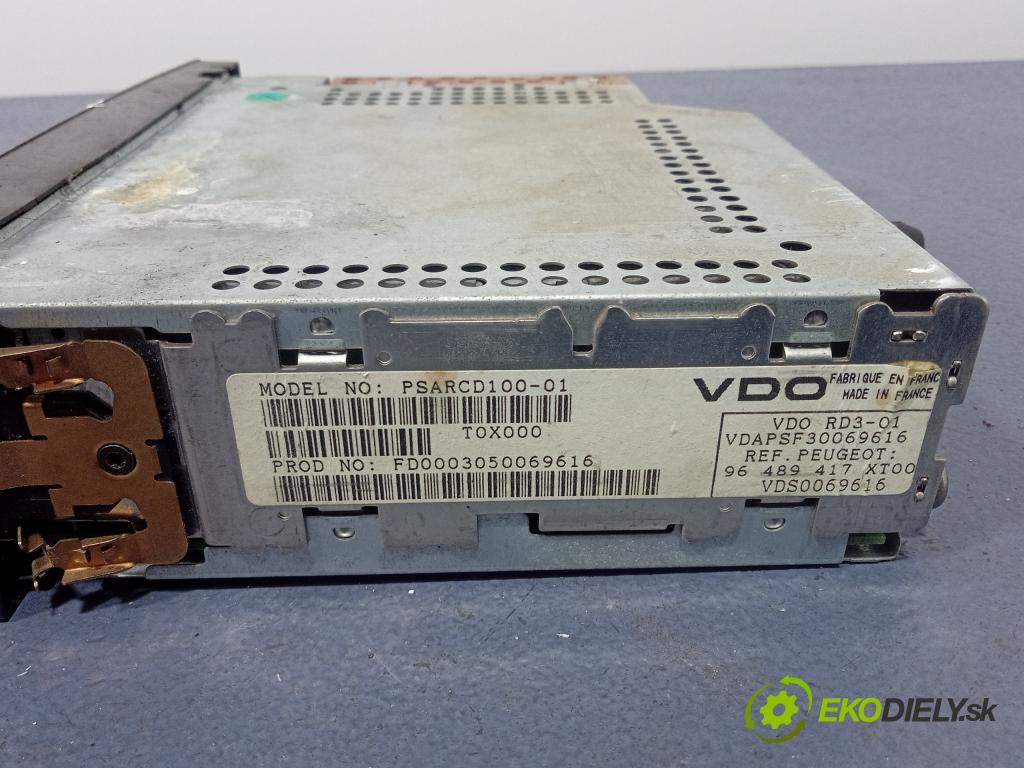 Peugeot 307 2003 Radio I Navigácia: 96489417XT