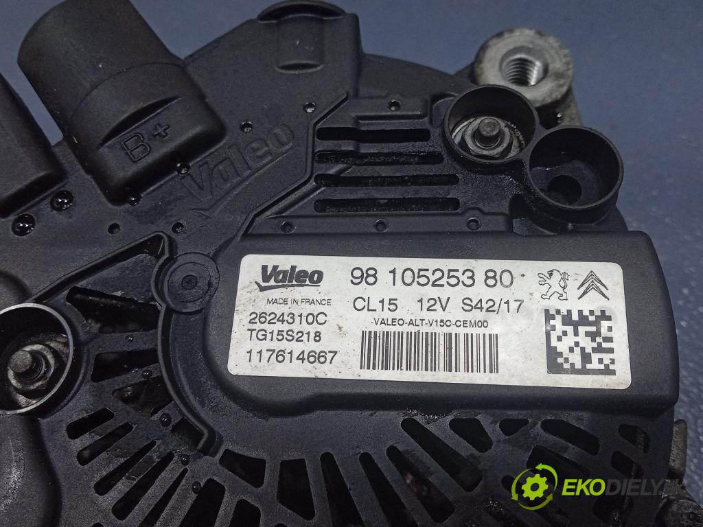 Peugeot 508 2017 Alternator 9810525380