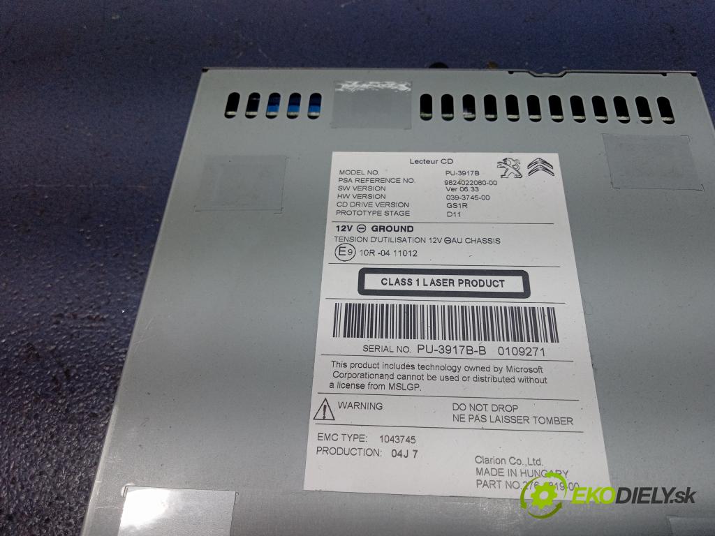 Peugeot 508 2017 Radio I Navigácia: 9824022080