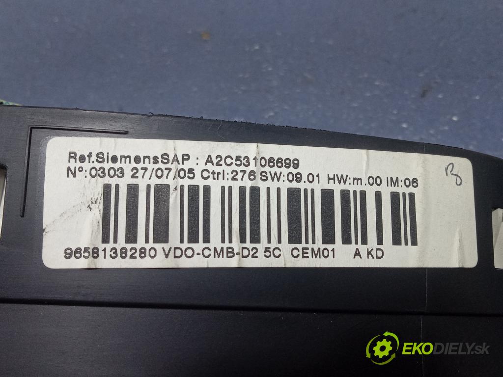 Peugeot 407 2005 prístrojovka/ budíky 9658138280