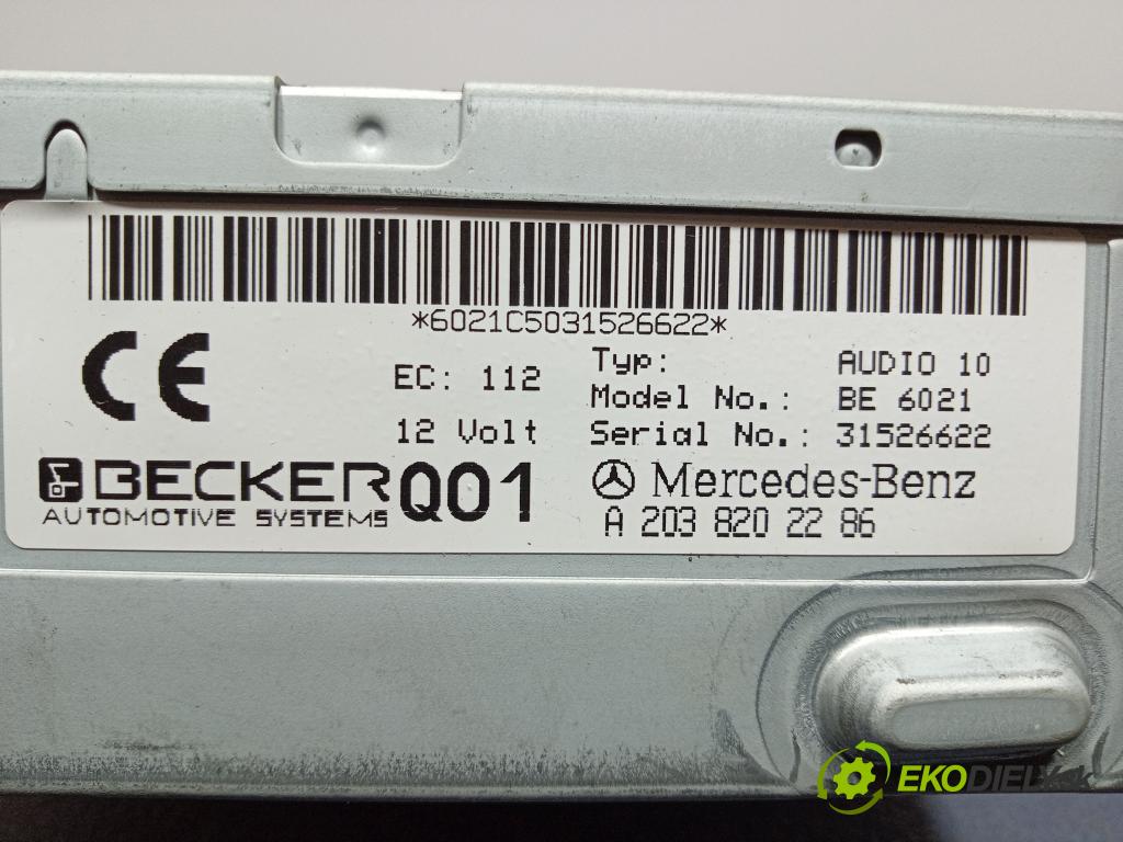 Mercedes C-klasa 2003 Radio I Navigácia: A2038202286