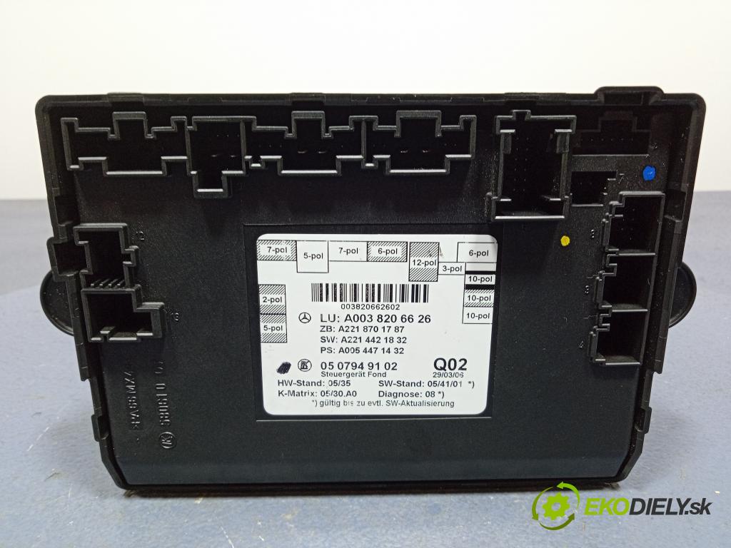 Mercedes S-klasa 2006 řídící jednotka A0038206626