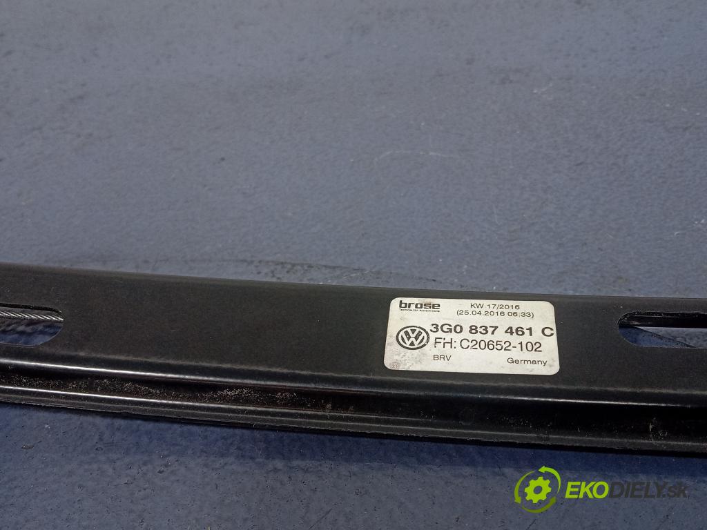 Vw Passat 2016 mechanismus stahování Sklenka: před Levý: 3G0837461C