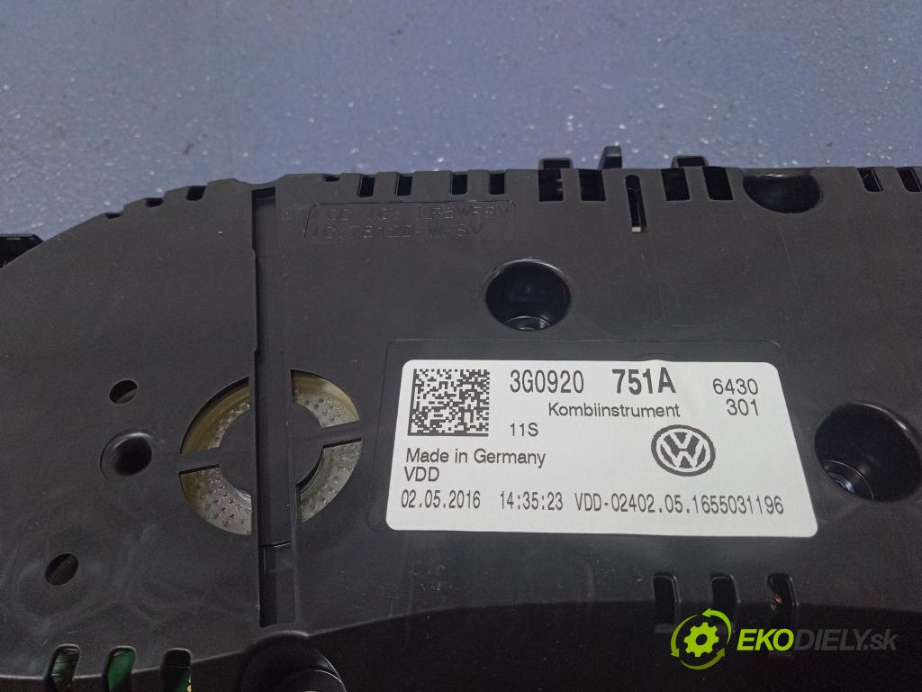 Vw Passat 2016 prístrojovka/ budíky 3G0920751A
