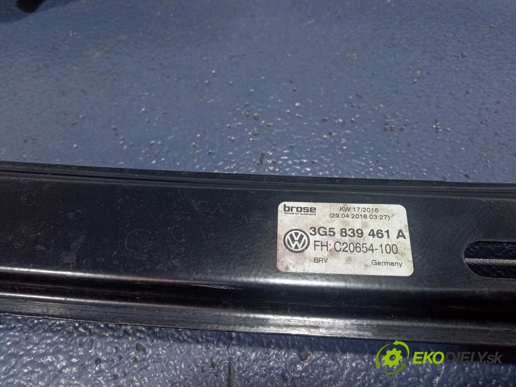Vw Passat 2016 mechanismus stahování Sklenka: Zad: Levý: 3G5839461A