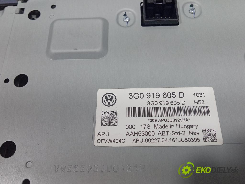 Vw Passat 2016 Radio I Navigácia: 3G0919605D
