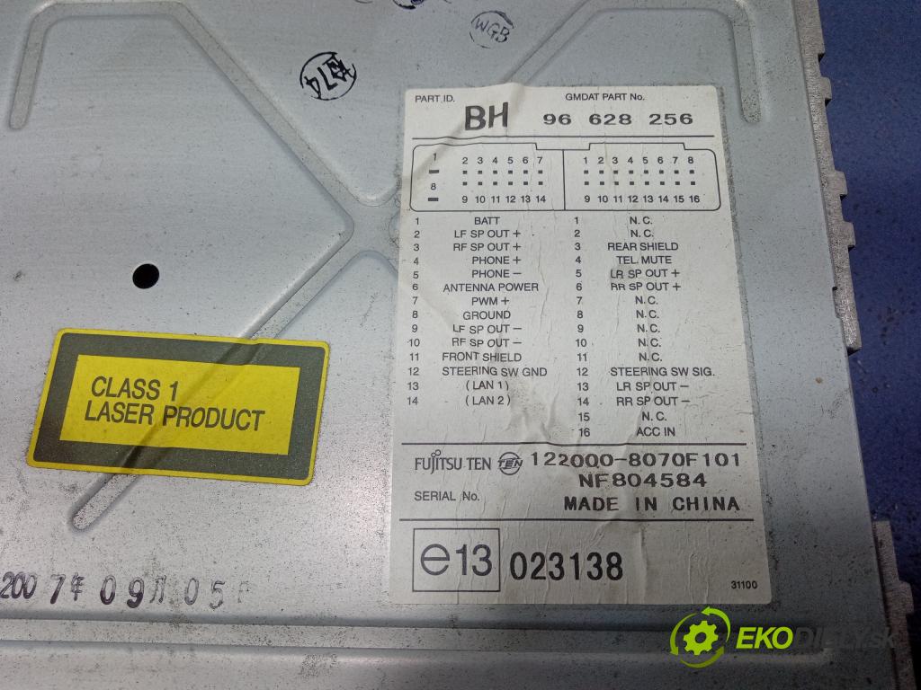Chevrolet Aveo 2007 Radio I Navigácia: 96628256