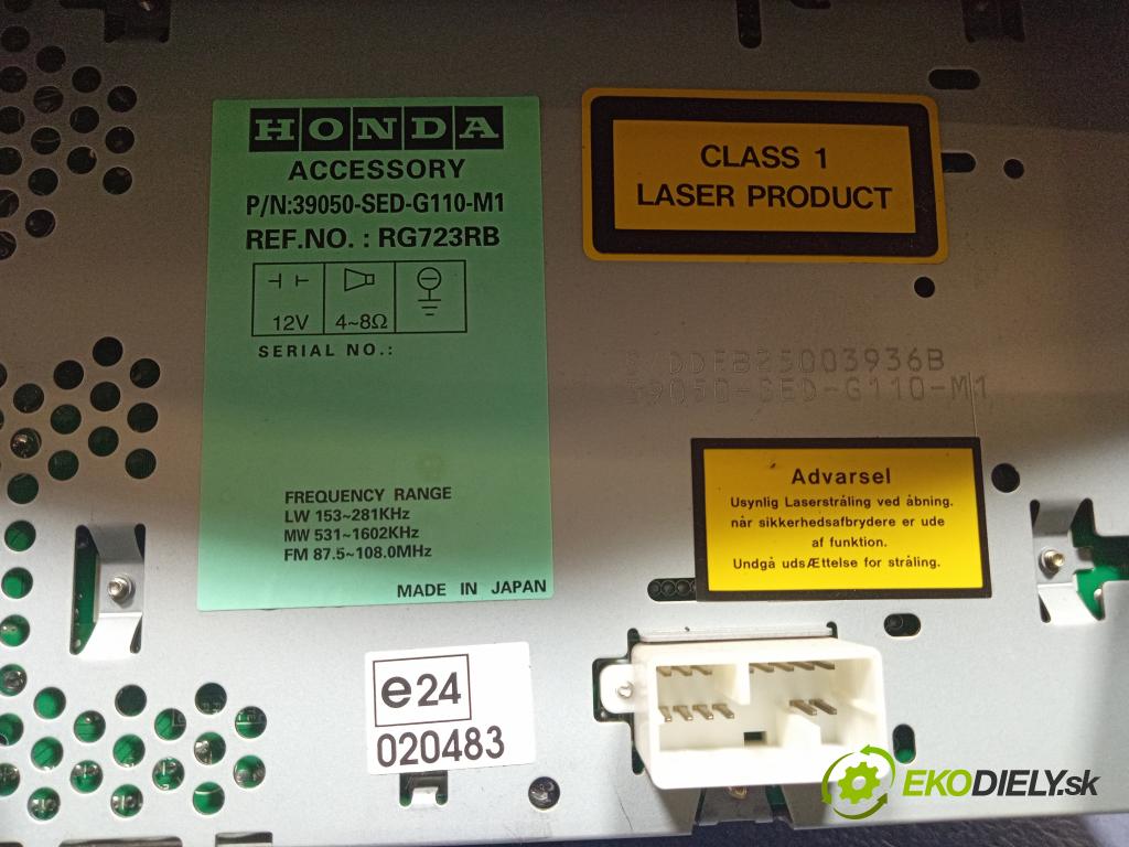 Honda Accord 2003 Radio I Navigácia: 39050-SED-G110