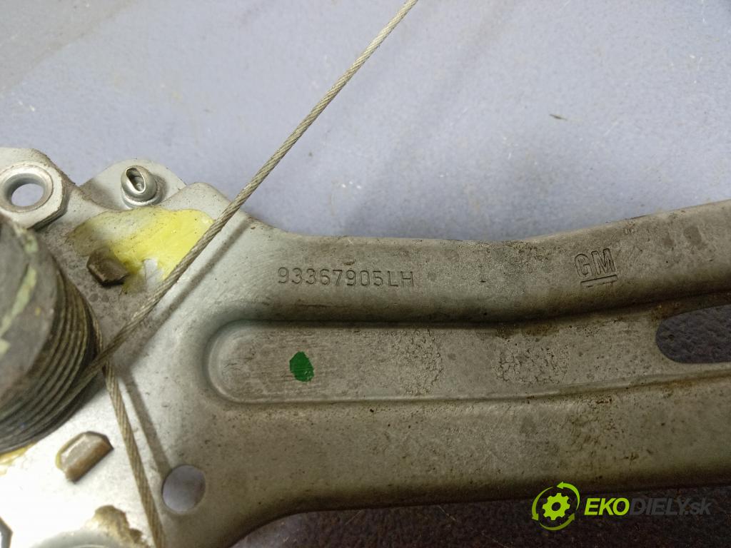 Opel Meriva 2003 mechanismus stahování Sklenka: Zad: Levý: 93367905