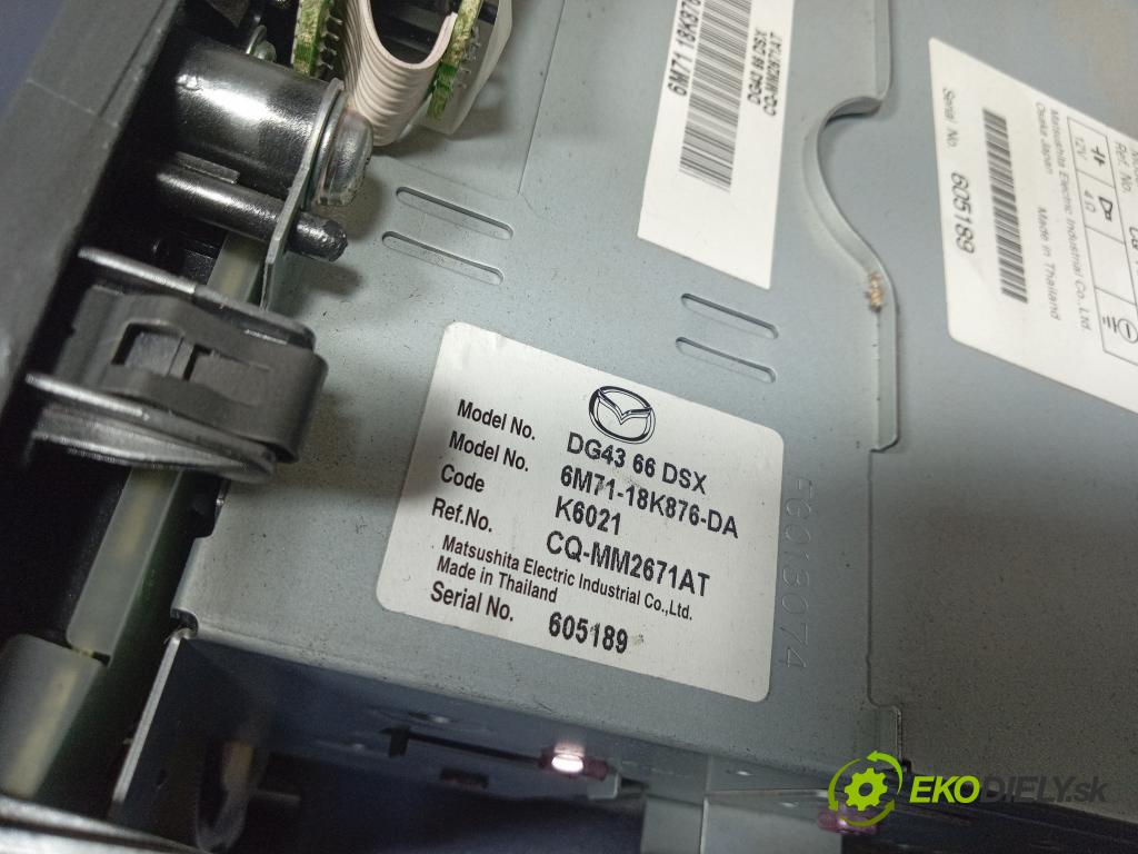 Mazda 2 2007 Radio I Navigácia: 6M71-18K876-DA
