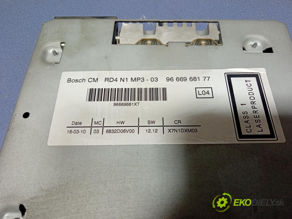 Citroen Berlingo 2010 Radio I Navigácia: 9666968177