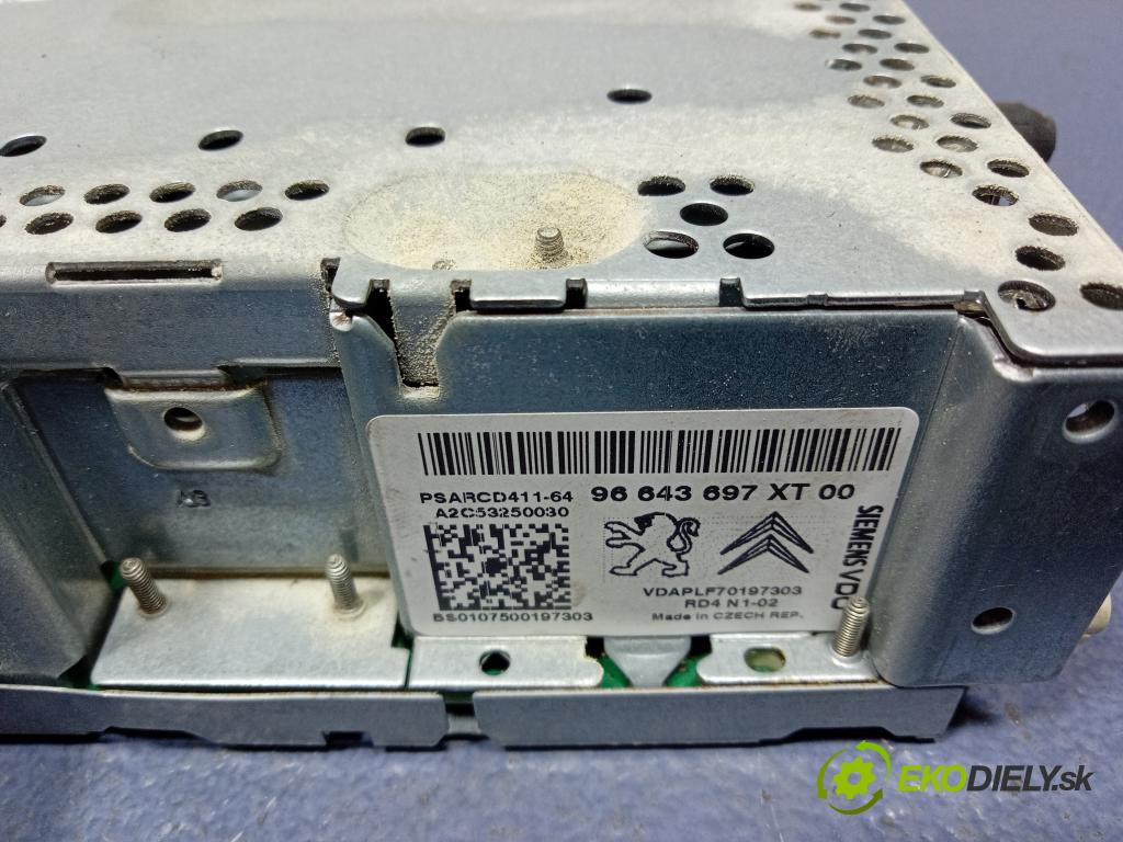Peugeot 207 2008 Radio I Navigácia: 96643697XT