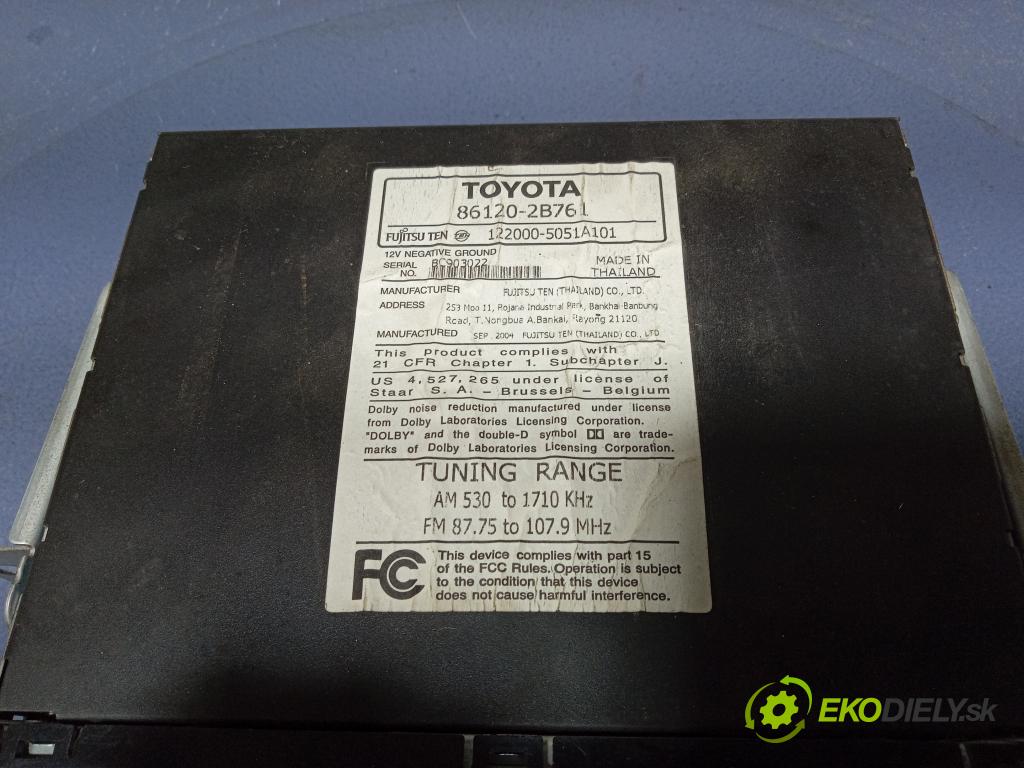 Toyota Rav-4 2004 Radio I Navigácia: 86120-2B761