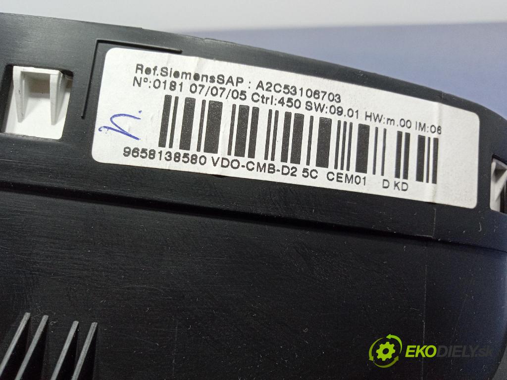 Peugeot 407 2005 prístrojovka/ budíky 9658138580