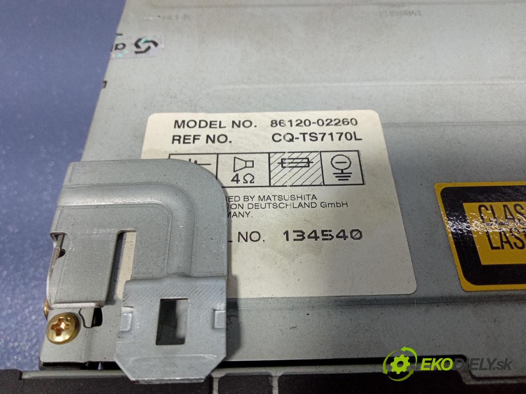 Toyota Corolla 2002 Radio I Navigácia: 86120-02260