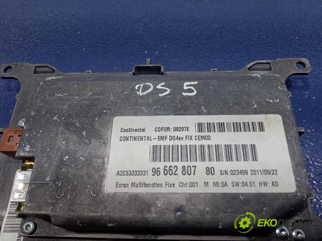 Citroen Ds5 2015 Zobrazit: Rádio: / GPS 9666280780