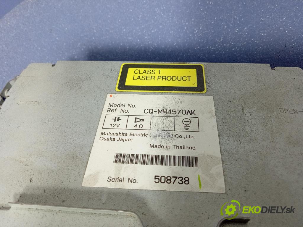 Mazda 6 2005 Radio I Navigácia: CQ-MM4570AK