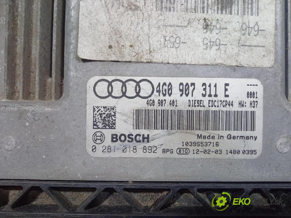 Audi A6 2012 riadiaca jednotka Motor: 4G0907311E