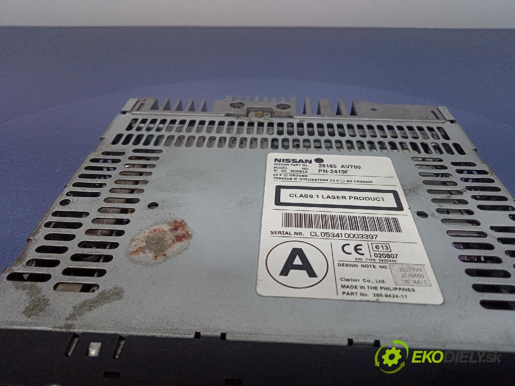 Nissan Primera 2002 Radio I Navigácia: 28185AV700