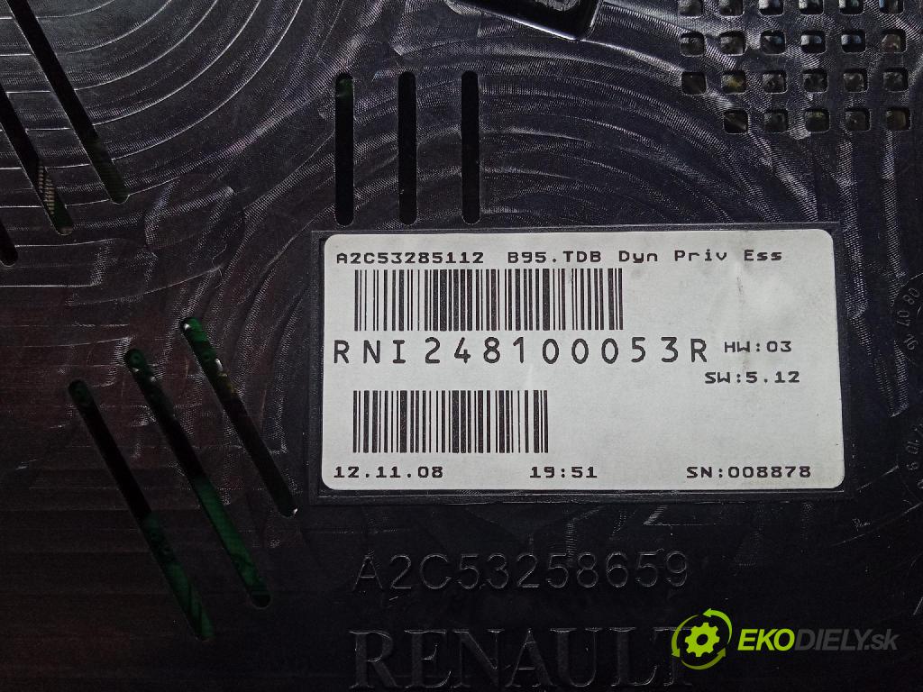 Renault Megane 2009 prístrojovka/ budíky 248100053R