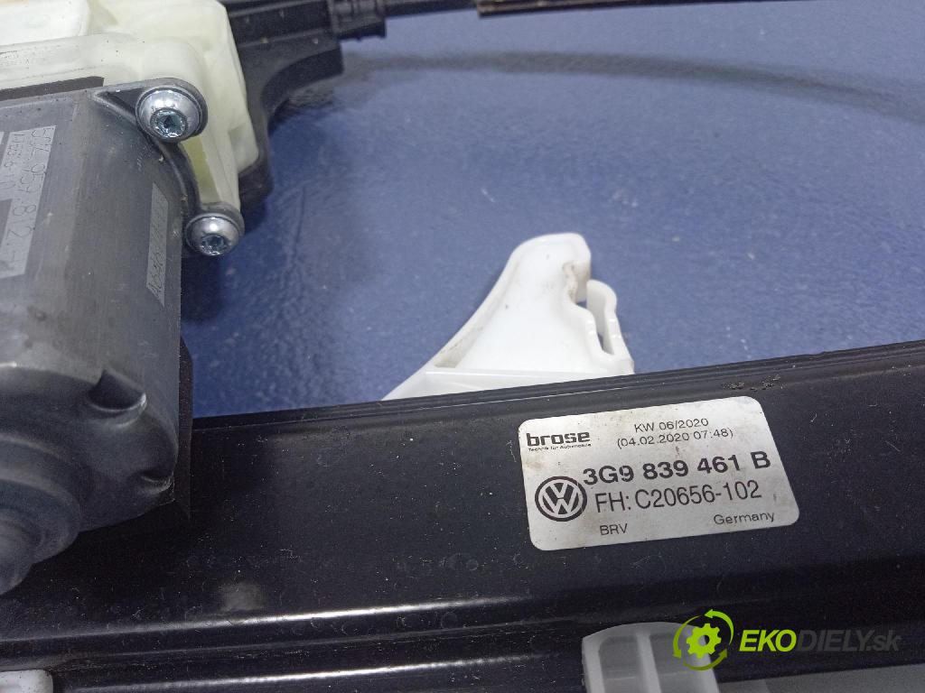 Vw Passat 2020 mechanismus stahování Sklenka: Zad: Levý: 3G9839461B