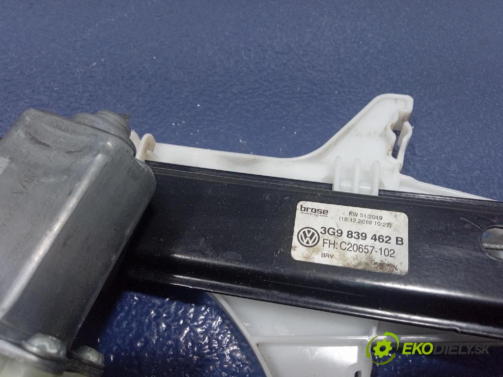 Vw Passat 2020 mechanismus stahování Sklenka: Zad: v pravo: 3G9839462B