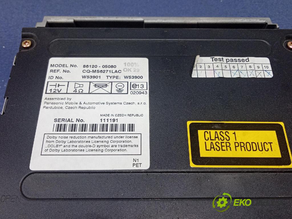 Toyota Avensis 2005 Radio I Navigácia: 86120-05080