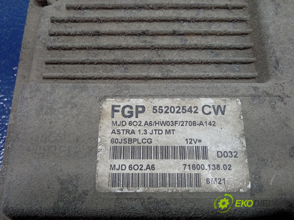 Opel Astra 2007 riadiaca jednotka Motor: 55202542CW
