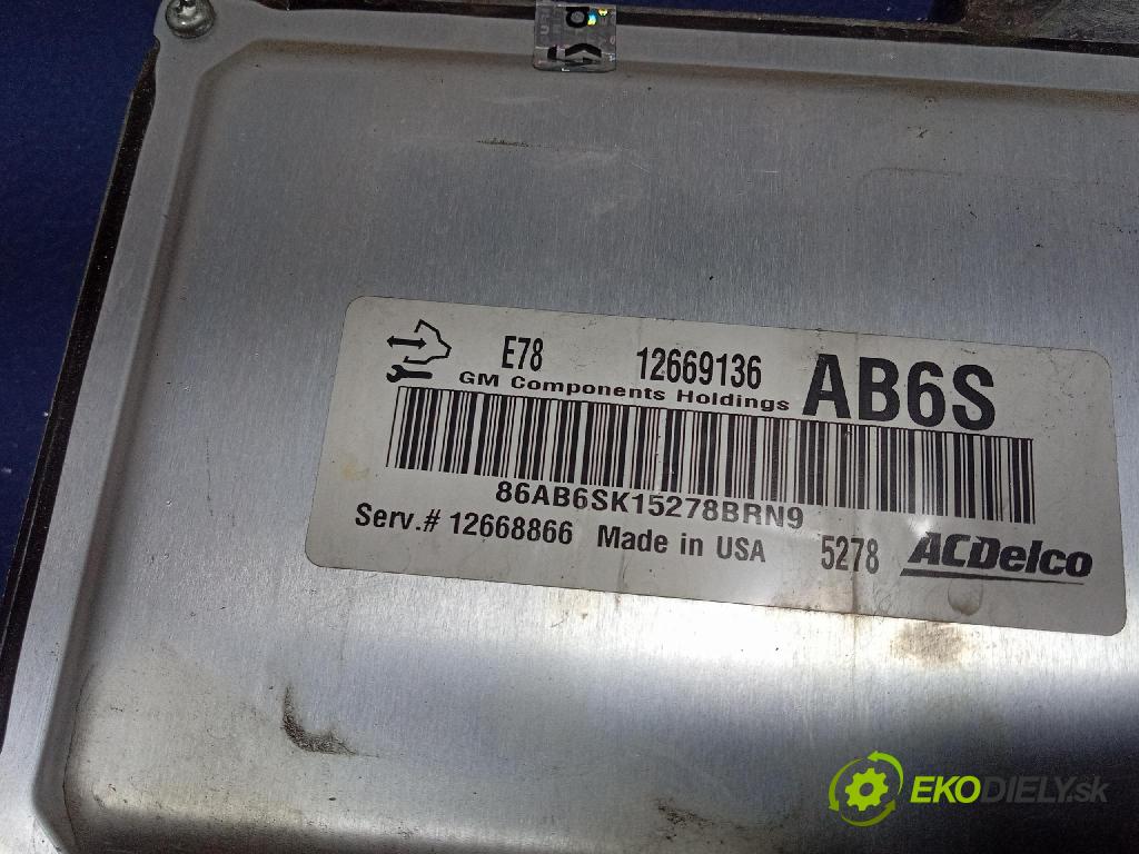 Opel Zafira 2015 riadiaca jednotka Motor: 12669136
