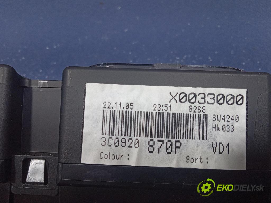 Vw Passat 2005 prístrojovka/ budíky 3C0920870P
