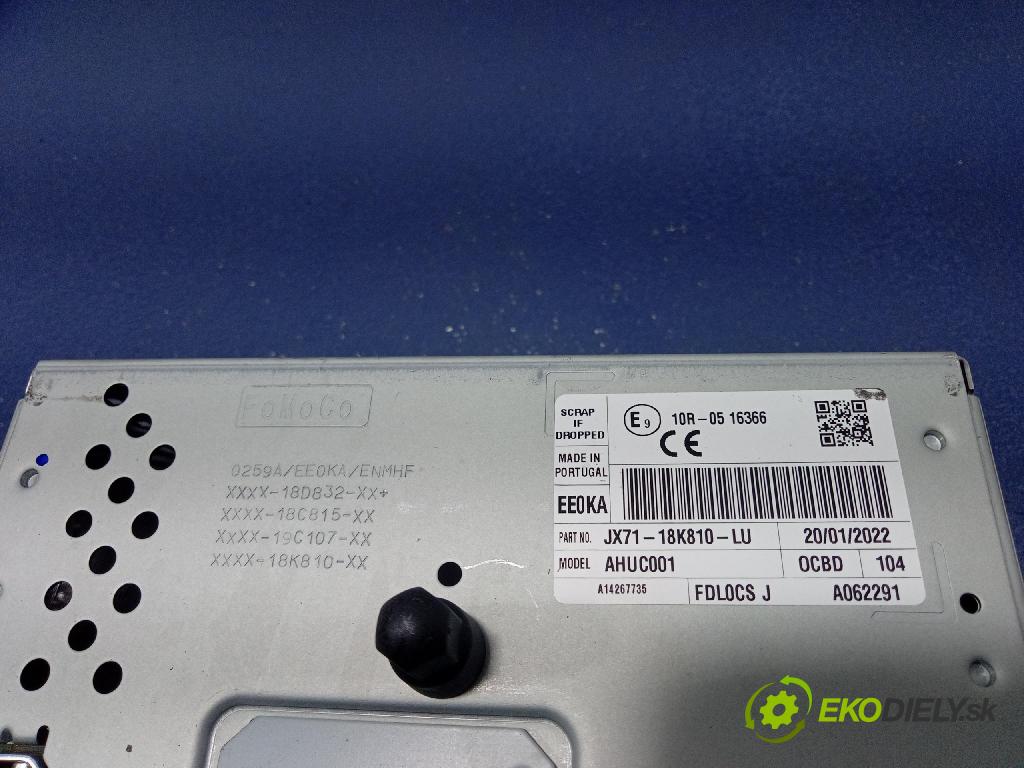 Ford Kuga 2022 Radio I Navigácia: JX7118K810LU