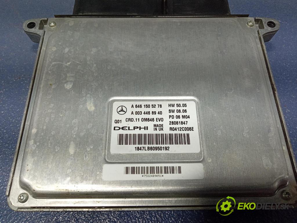 Mercedes-benz E 200 2006 riadiaca jednotka Motor: A6461505278