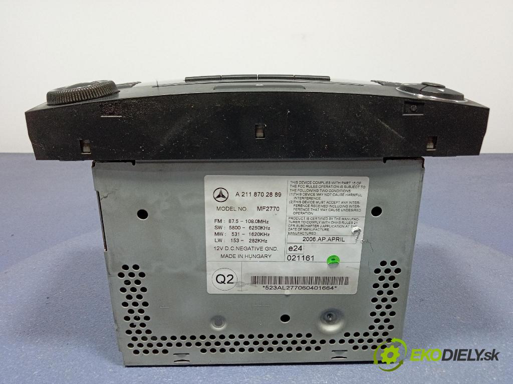 Mercedes-benz E 200 2006 Radio I Navigácia: A2118702889