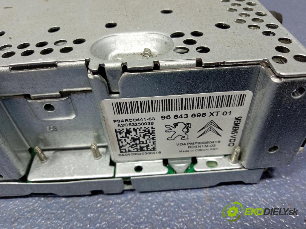 Citroen C2 2008 Radio I Navigácia: 96643698XT
