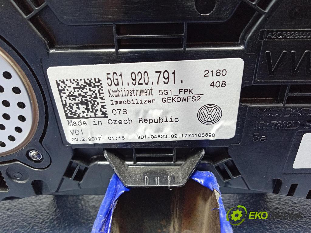 Vw Golf 2017 prístrojovka/ budíky 5G1920791
