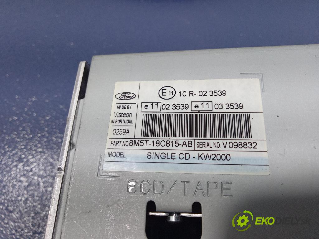 Ford Focus 2008 Radio I Navigácia: 8M5T18C815AB
