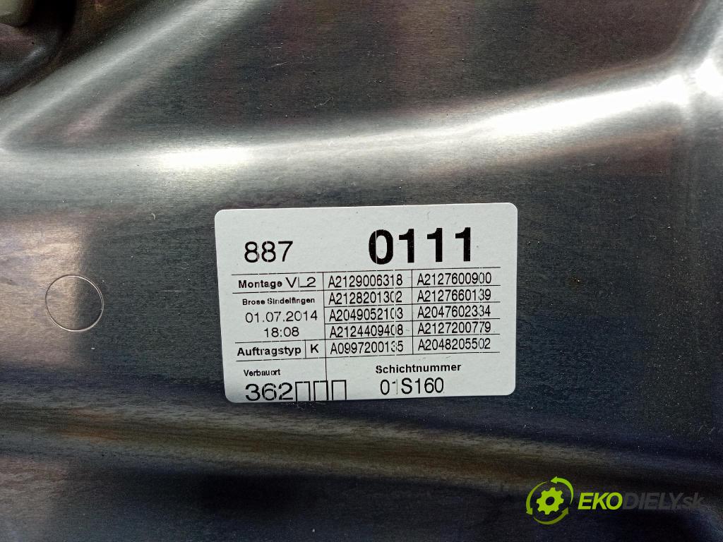 Mercedes E-klasa 2014 mechanismus stahování Sklenka: před Levý: 01
