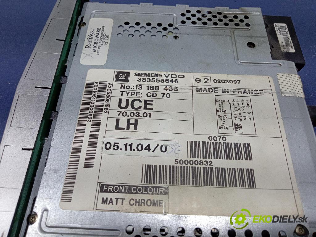 Opel Astra gtc 2005 Radio I Navigácia: 383555646