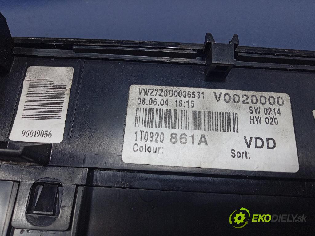 Vw Touran 2004 Přístrojová deska 1T0920861A