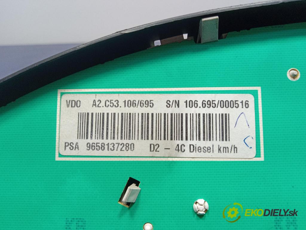 Peugeot 407 2005 Přístrojová deska 9658137280