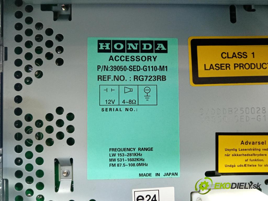 Honda Accord 2003 Radio I Navigácia: 39050-SED-G110-M