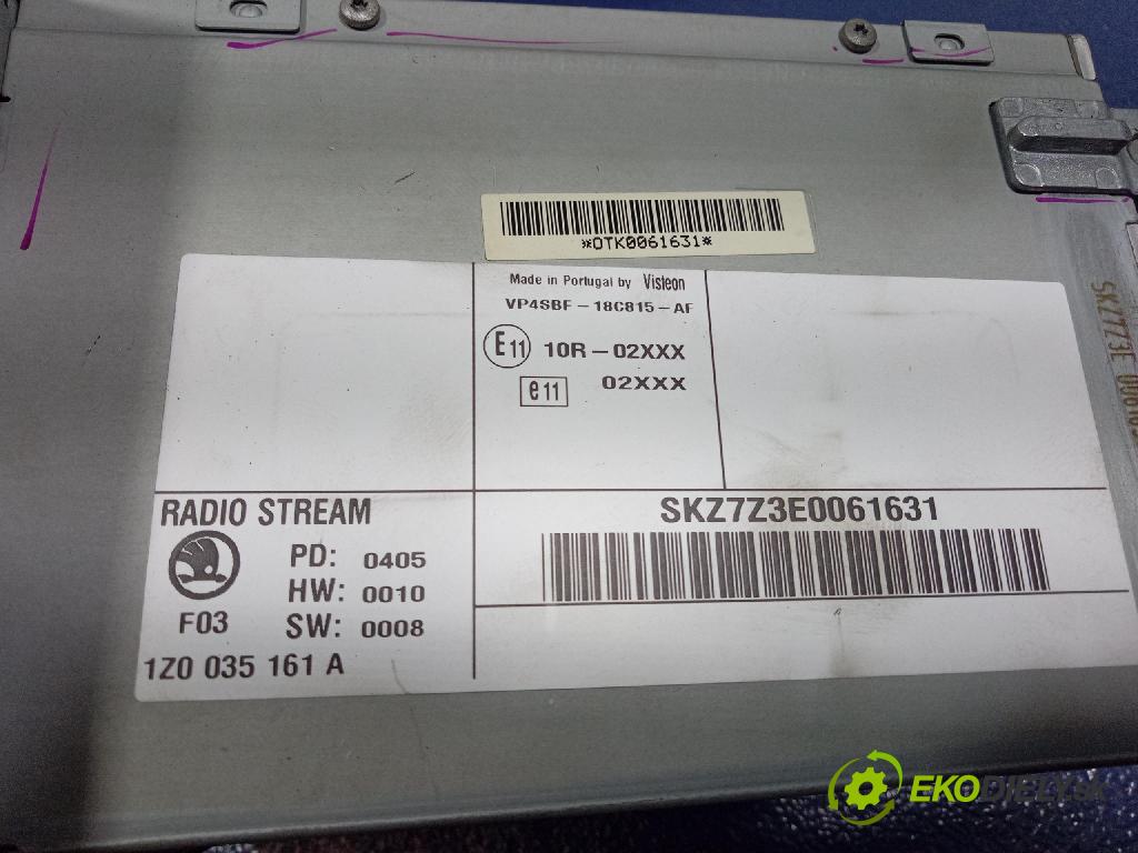 Skoda Octavia 2005 Radio I Navigácia: 1Z0035161A